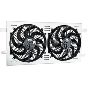Aluminum Radiator Shroud Electric 90W Fan for 1999-2004 Ford F150 F250 F350 Expedition 4.2 5.4
