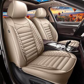 Car Seat Covers Fit for Kia Sorento 2007-2025: Full Set 5 Seats Faux Leather Seat Cover Waterproof Seat Protectors Automotive Seat Cushion(Black)-2 Rows 5 Seats