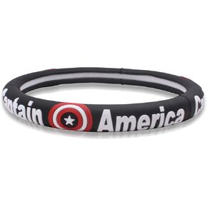 Silicone 3D Molded Design - Black Auto Car Steering Wheel Cover - Captain - Universal Fit