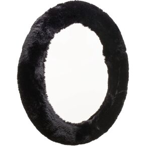 Custom Accessories Black Ultra-Soft Fur Steering Wheel Cover