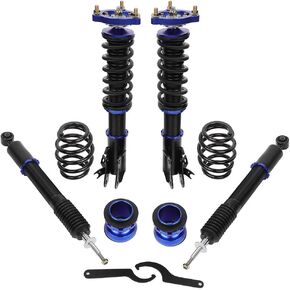 cciyu Coilover Suspension Shock Absorbers Adjustable Coilovers Lowering Kit Fit for 2006 2007 2008 2009 2010 2011 for Honda Civic - Blue