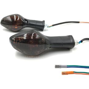 2Pcs Motorcycle Turn Signals Indicator Light Compatible with Honda NC700 NC750 CTX700 CBR500 CBR650 MSX125 CMX300 CB400F 650F CBR650F CRF250L Motorcycle Winker Indicator (Smoke)