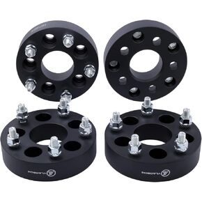 VLAOSCHI Black Forged 5x5.5 to 5x4.75 Wheel Adapters 1 Inch with 1/2" Studs Compatible with Dodge F-ord 5 Lug 5x139.7 to 5x120.65 for 1994-2001 R-AM 1500 | 1975-1996 F150 | 1976-1986 CJ - Pack of 4