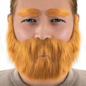 KICNIC Fake Mustaches and Self Adhesive Eyebrows for Adult, Nobleman Beards Novelty Costume Facial Hair for Party Supplies