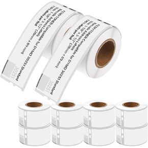 10 Roll (130 Labels/Roll) Compatible for DYMO LW 30251 White Address Barcode Labels 1-1/8" x 3-1/2" Premium Self-Adhesive Label for LabelWriter 450, 450 Turbo, 4XL, Rollo Zebra Printers