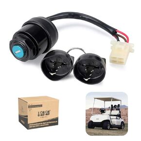 10L0L Golf Cart Ignition Key Switch W/2 Keys (OEM #JN3-82510-00-00) for Yamaha G14, G14 Gas and Electric Golf Cart Key Switch with Wiring Harness(4 Pin)