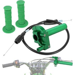Motorcycle Throttle Twist Throttle Handle Grips Cable Assembly Kit CNC for KLX 110 KLX110 2010-2024 Dirt Pit Bike