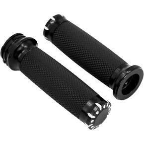 Motorcycle Handlebar Grips Throttle Wire Black 1'' Hand Grip for Harley Sportster 883 1200 Dyna VRSC Softail Custom Touring Street Glide Road Glide