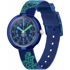 Flik Flak Unisex Kids Casual Blue Bio-sourced Quartz Watch CYBEROZAURUS