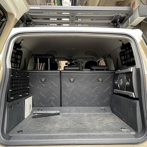 ITrims Modular Storage Panel Cargo Rack for Toyota FJ Cruiser 2007-2023 Accessories Interior Luggage Carrier Storage Trunk Organizer Shelf Hanging Boards Kit Black(Cargo Basket+Storage Frame) in Kuwait