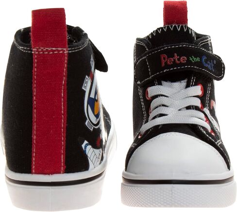 أحذية رياضية Josmo Pete The Cat Hightop - أحذية تنس رياضية خفيفة الوزن للأطفال الأولاد والبنات من القماش الانزلاقي (طفل صغير/طفل صغير) in Kuwait