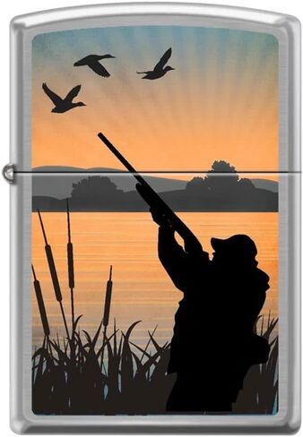 Zippo Lighter- Duck Mallard Brushed Chrome Windproof Lighter #Z5080 in Saudi Arabia