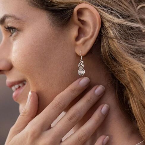 Witch Broom Earrings 925 Sterling Silver Cross Earrings Infinity Earrings Skull Key Earrings for Women Chakra Earrings Feather Earrings Jewelry Gifts for Girls Friends… in Saudi Arabia