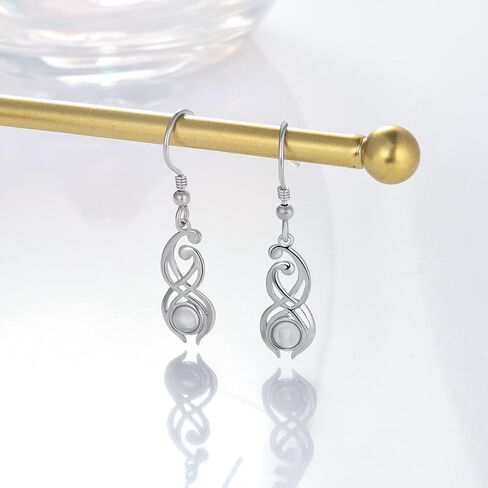Witch Broom Earrings 925 Sterling Silver Cross Earrings Infinity Earrings Skull Key Earrings for Women Chakra Earrings Feather Earrings Jewelry Gifts for Girls Friends… in Saudi Arabia