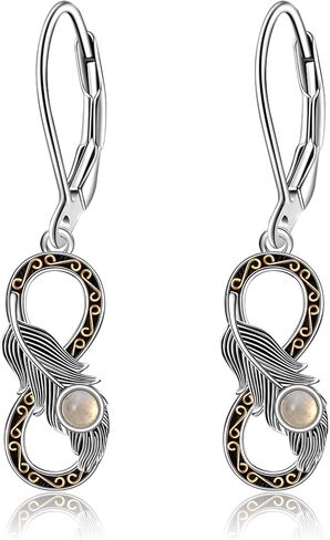 Witch Broom Earrings 925 Sterling Silver Cross Earrings Infinity Earrings Skull Key Earrings for Women Chakra Earrings Feather Earrings Jewelry Gifts for Girls Friends… in Kuwait