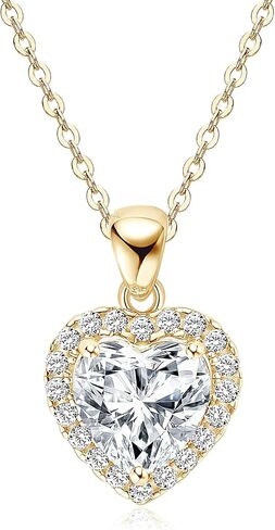 2CT Heart Moissanite Pendant Necklace, D Color VVS1 925 Sterling Silver Dainty Pendant for Women, Wife, Mom, Lady Birthday Gifts in Saudi Arabia