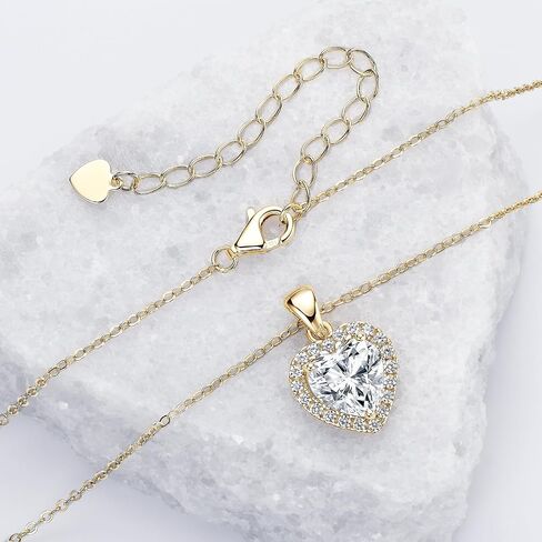 2CT Heart Moissanite Pendant Necklace, D Color VVS1 925 Sterling Silver Dainty Pendant for Women, Wife, Mom, Lady Birthday Gifts in Saudi Arabia