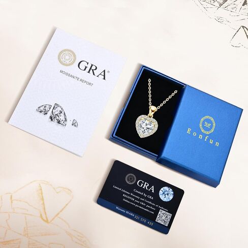 2CT Heart Moissanite Pendant Necklace, D Color VVS1 925 Sterling Silver Dainty Pendant for Women, Wife, Mom, Lady Birthday Gifts in Saudi Arabia