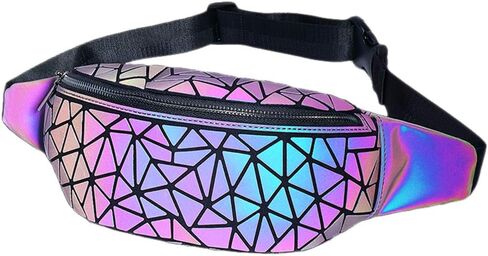 FZChenrry Geometric Backpack Luminous Backpacks Holographic Reflective Bag Lumikay (NO.2) in Saudi Arabia