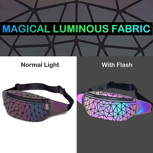 FZChenrry Geometric Backpack Luminous Backpacks Holographic Reflective Bag Lumikay (NO.2) in Saudi Arabia
