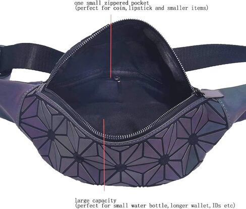 FZChenrry Geometric Backpack Luminous Backpacks Holographic Reflective Bag Lumikay (NO.2) in Saudi Arabia
