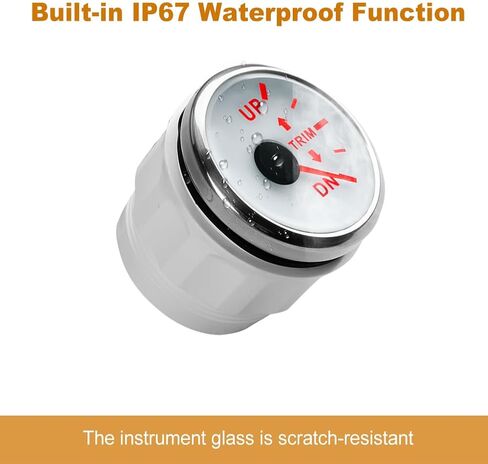 WATERWICH 2inch 52mm Right Balance Meter (7 Colors) 0-190 Resistance Signal for All Vehicle Ship Boat Yacht (White) in Saudi Arabia