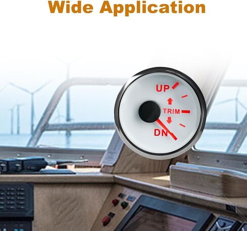 WATERWICH 2inch 52mm Right Balance Meter (7 Colors) 0-190 Resistance Signal for All Vehicle Ship Boat Yacht (White) in Saudi Arabia