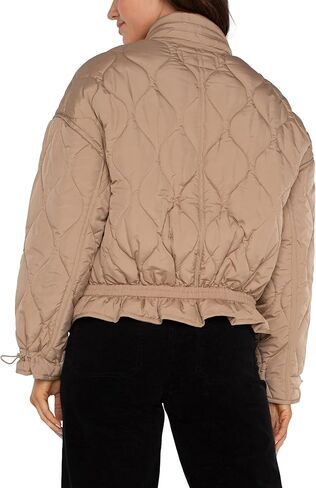 Liverpool Women's Jacket with Zip Out Hood Hourglass Quilted Woven in Saudi Arabia