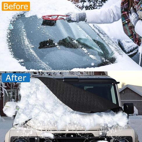 Windshield Cover for Ice and Snow Compatible with Ineos Grenadier 2020-2024, Waterproof & Windproof Shield Front Window Protector Windshield Snow Cover (No Wading Throat) in Kuwait