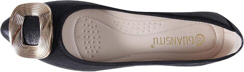 Women's Flats, Foldable Ballet Flats for Women, Fashion Buckle Pionted Toe Comfort Light Weight Slip-On Dress Shoes in Kuwait