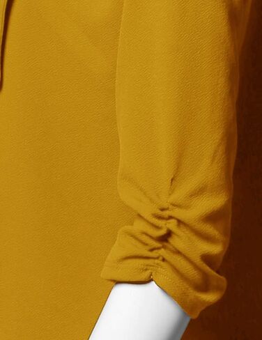 Women's Stretch 3/4 Gathered Sleeve Open Blazer Jacket in Kuwait