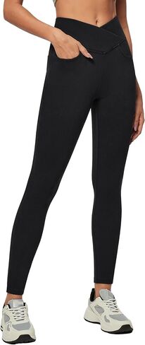 IUGA Crossover Jeggings for Women Tummy Control High Waisted Jeans for Women Pull on Skinny Stretchy Jeans with Pockets in Saudi Arabia