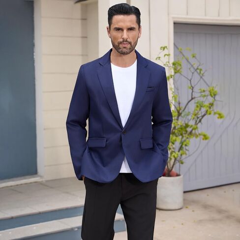 Mens Casual Blazer Suit Jackets Slim Fit One Button Sport Coats Lightweight Business Daily Jacket in Saudi Arabia