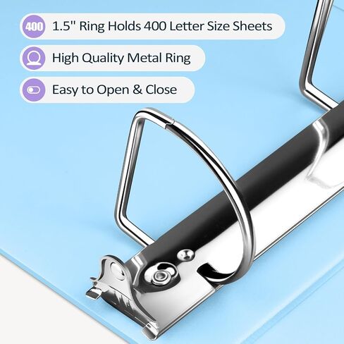 Sooez BinderX Extra Durable 3 Inch 3 Ring Binder, D-Ring Large Binder, Holds 670 Sheets of 8.5x11 Paper, Customizable View Cover with Inside Pocket, Heavy Duty 3 Ring Binder for School, Pink in Saudi Arabia