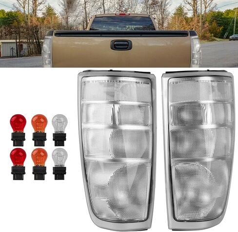 مصابيح خلفية Jiacheng متوافقة مع 1999-2006 GMC Sierra 1999-2002 Chevy Silverado 1500 2500 3500 مصباح مكابح خلفي بدون لمبة ‎GM2800186 GM2801186 in Saudi Arabia