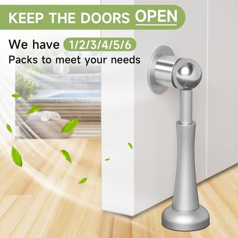 توقف باب مغناطيسي قوي، سدادات باب من الألومنيوم للجدار، حامل باب بتقنية امتصاص الصدمات الزنبركية لإبقاء الباب مفتوحًا، سدادة باب سوداء غير لامعة، مقاومة للصدأ in Kuwait