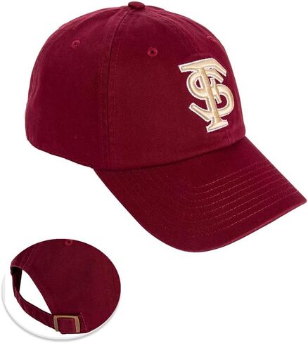 Desert Cactus Florida State University Baseball Hat Seminoles FSU Brimmed Embroirderd Hats Cap Adjustable Cloth Strap Adult (Style G1) White in Saudi Arabia