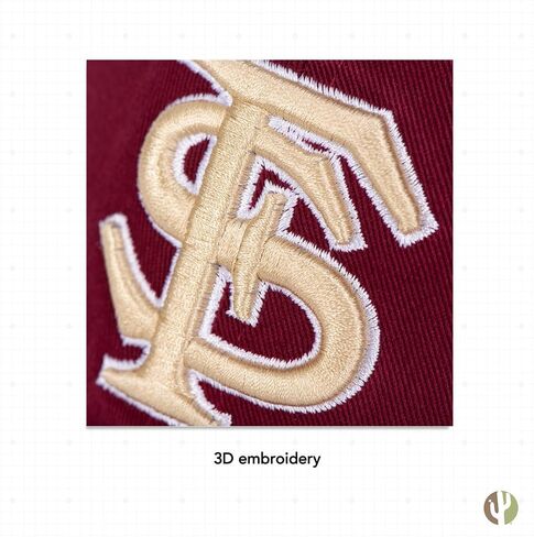 Desert Cactus Florida State University Baseball Hat Seminoles FSU Brimmed Embroirderd Hats Cap Adjustable Cloth Strap Adult (Style G1) White in Saudi Arabia