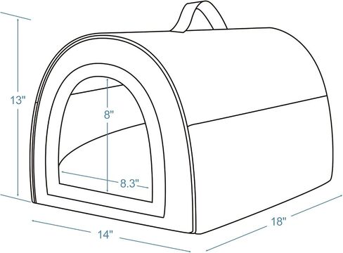 Jiupety Cozy Small Pet Dog House, 2 in 1 Puppy House, S Size for ​Cat and Puppy, Warm Cave Sleeping Nest for Cats and Dogs, Brown in Saudi Arabia