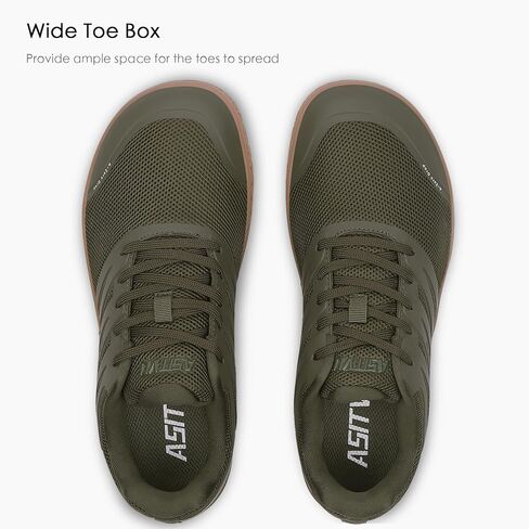 حذاء ASITVO عريض للرجال حافي القدمين بدون قطرة ونعل بسيط وعرض صندوق أصابع القدم أحذية مشي أحذية رياضية من مادة TPU بدون خياطة علوية in Kuwait