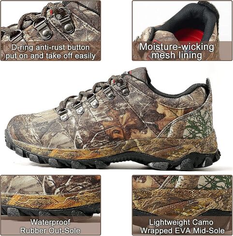 8 Fans Men's Waterproof Trekking Hiking Shoes,Lightweight Camo Walking Hunting Sneakers with Memory Foam Insole for Men&Women… in Kuwait