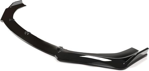 حافة ممتصة للصدمات الأمامية من Kojem متوافقة مع 2016-2021 Honda Civic V Style Spoiler Splitter أسود لامع 3 قطع in Kuwait