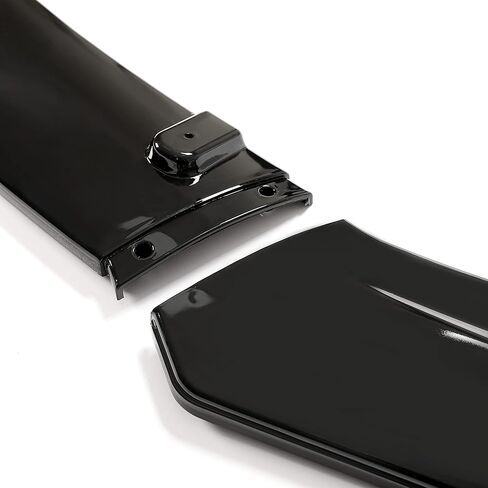 حافة ممتصة للصدمات الأمامية من Kojem متوافقة مع 2016-2021 Honda Civic V Style Spoiler Splitter أسود لامع 3 قطع in Kuwait