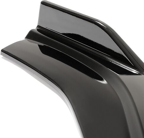 حافة ممتصة للصدمات الأمامية من Kojem متوافقة مع 2016-2021 Honda Civic V Style Spoiler Splitter أسود لامع 3 قطع in Kuwait