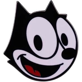 Felix the Cat Classic Black White Cartoon 1.25" Enamel Pin Badge