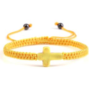 COLORFUL BLING Handmade Braided String Turquoise Bracelet Prayer Religious Wrist Jewelry for Women Men Kabbalah Protection Strand Bracelets