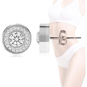 Lymphatic Magnetology Earrings For Women, Halolux Lymphvity Germanium Drainage Therapy Infrared Bead Negative Ion Lymph Detox Earring Stud Earrings Round Rhinestone Jewelry Gift