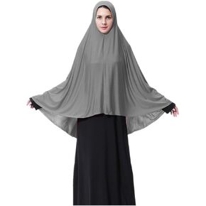 Women's High Stretch Hijab Muslim Arabian Long Milk Silk Purity Color Chiffon Hijab