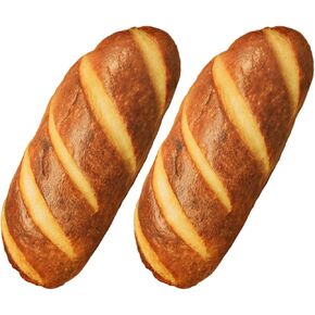 zhidiloveyou 2PCS 11.8" Bread Pillow Plush Funny Stuffed Bread Shaped Toy Gift for Kids Adults