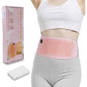 Heating Pads for Abdomen, Portable Cordless Heating Pad with Battery Pack 4 Heat Levels Heating Pad for Cramps Belly or Back Relieve Menstrual Pain in Women